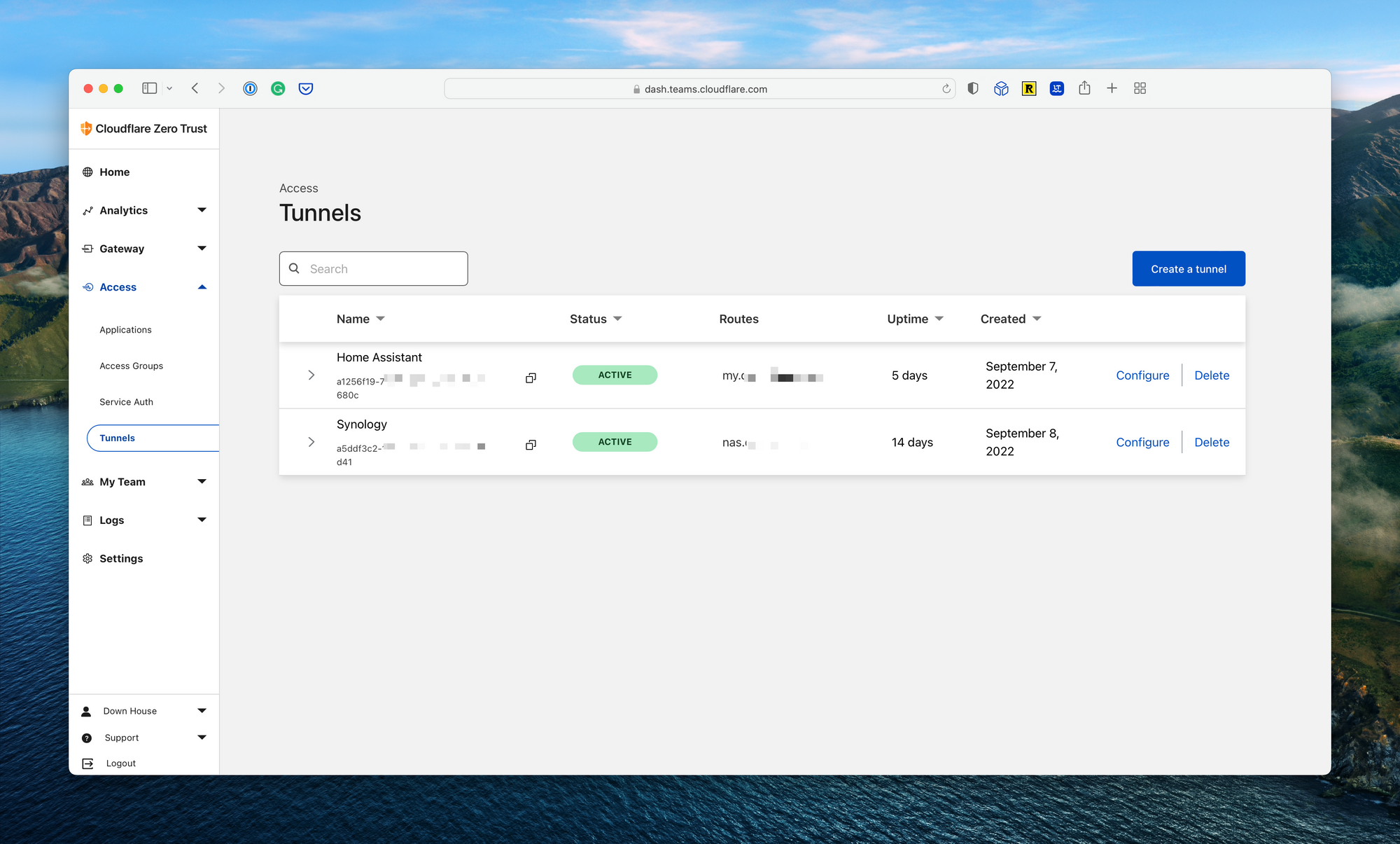 Cloudflare Add New Tunnel