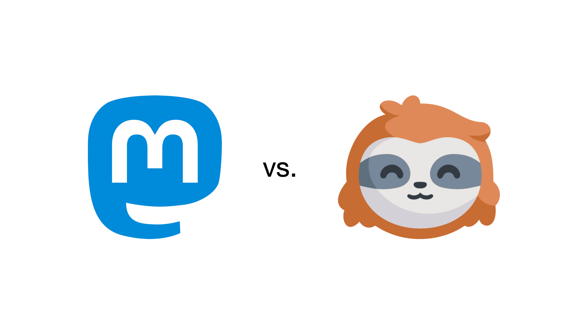 Mastodon logo vs GoToSocial sloth logo