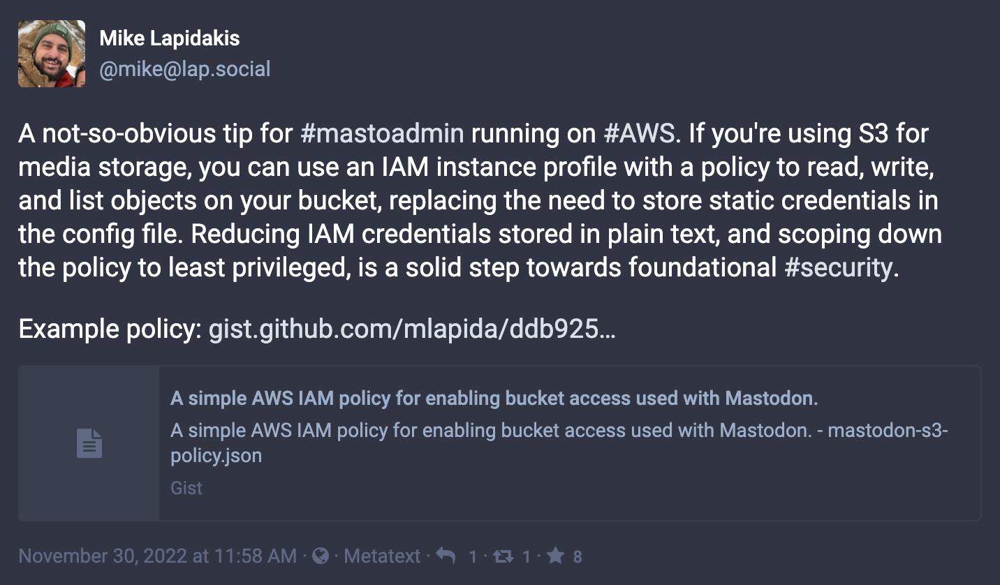 Notes on Standing Up a Mastodon Server